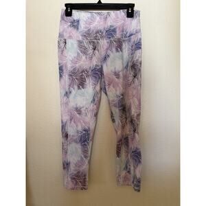 GAIAM Womens Yoga Pants Leggings Carpi length Floral Pattern Size Medium